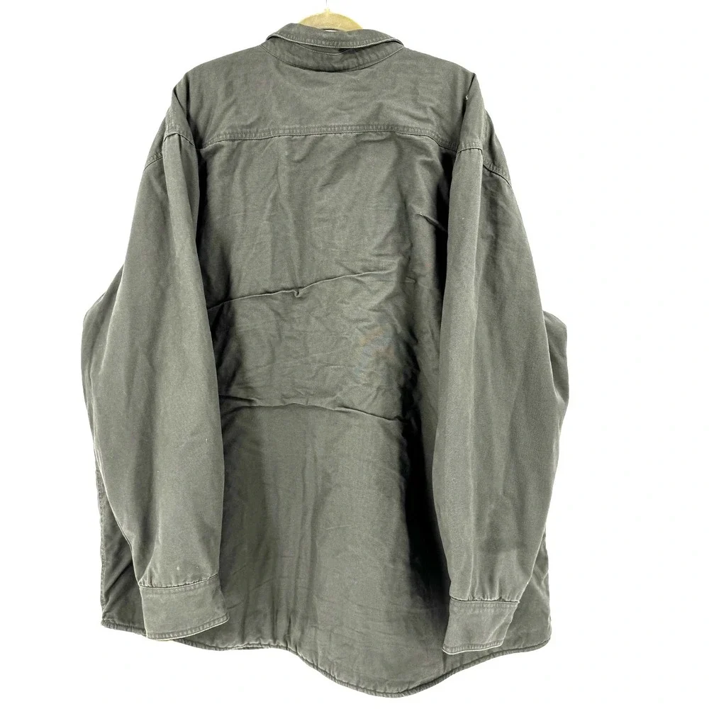 Outdoor Life Sherpa Lined Canvas Chor Shacket Men's 3XLT Hunter Green‎ Barn Work